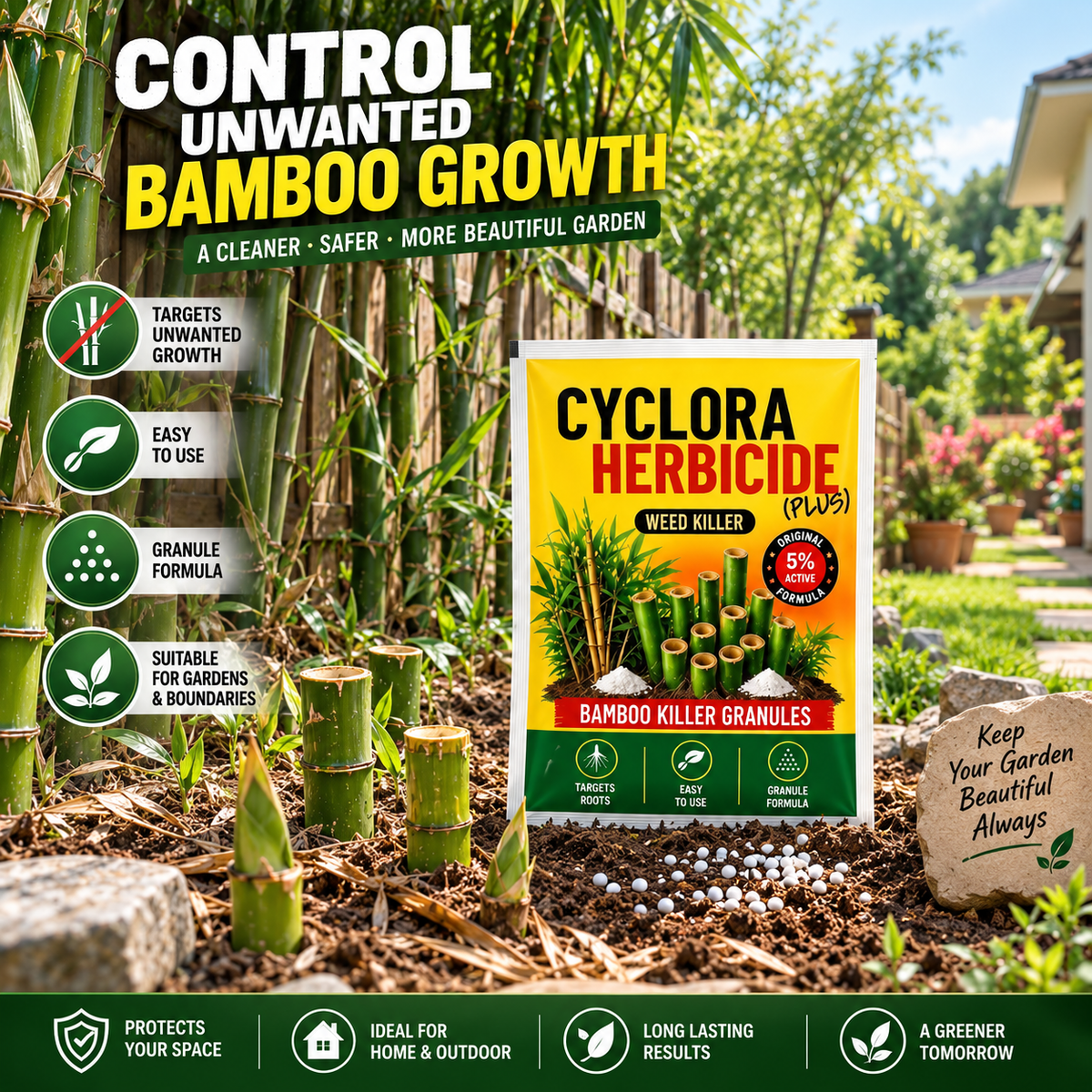 Cyclora Bamboo Killer Herbicide Granules – Pack of 2
