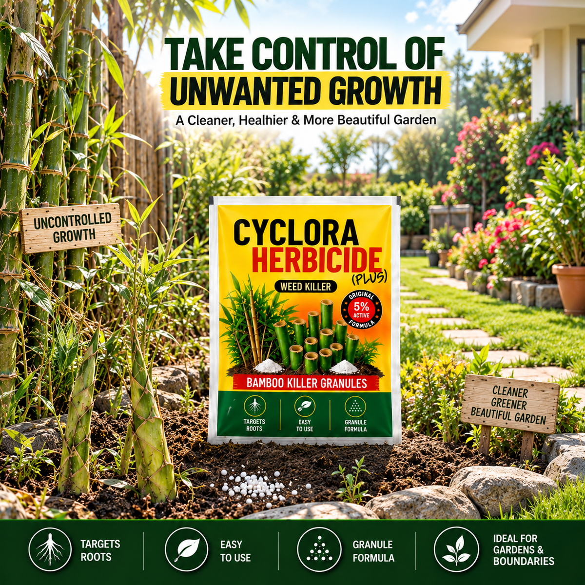 Cyclora Bamboo Killer Herbicide Granules – Pack of 2